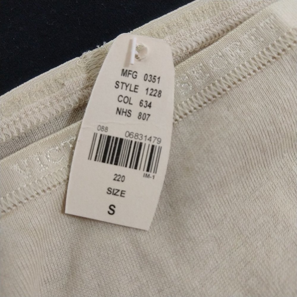 Vintage Victoria Secret 2005 Bikini Panty Beige Cotton Size S NWT - Picture 3 of 7